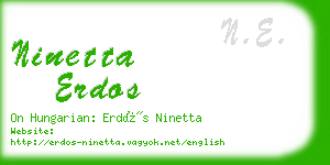 ninetta erdos business card